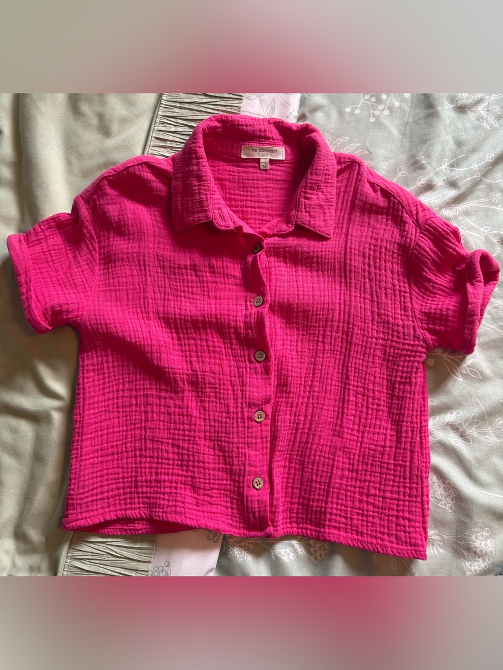 Kids Two-Piece Matching Set - Bright Pink - Picture 2 of 9